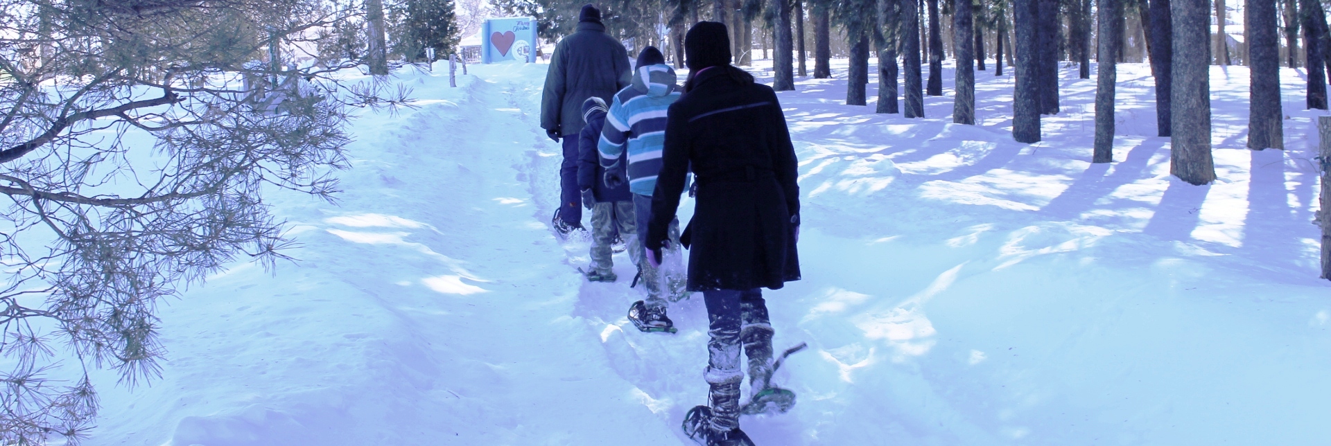 People snowshoeing on the Glengarry Trails