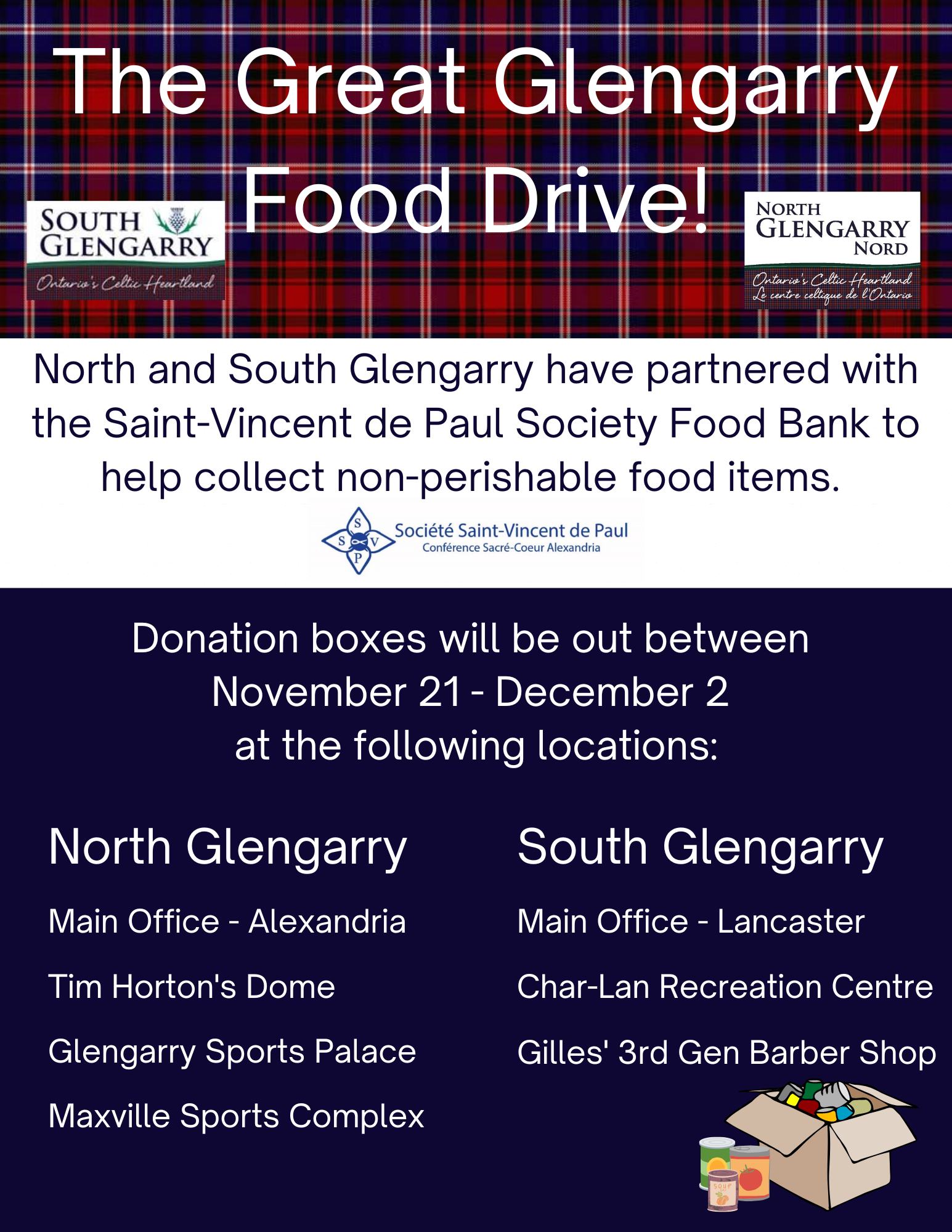 The Great Glengarry Food Drive Poster